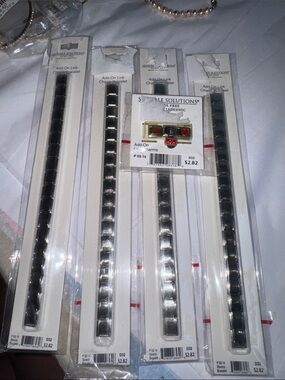 Vintage Sensible Solutions Add-On Link Charm Bracelets Lot of 4 + Mom Charms NOS